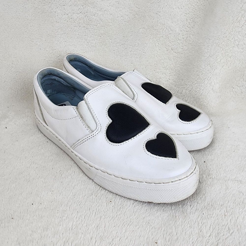 Chiara Ferragni Womens White Blue Hearts Platform Sneakers EU 37 US 6.5 Italy